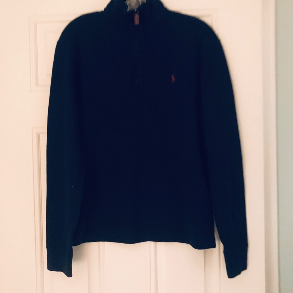 Men’s 1/4 zip cotton pullover size s NAVY